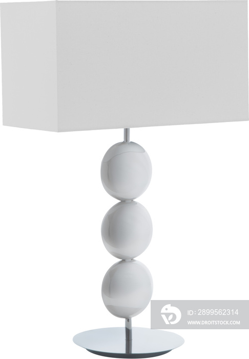 Modern table lamp with small white lampshade