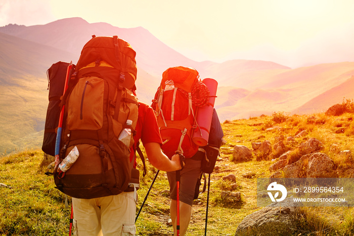 hikers in the mountains