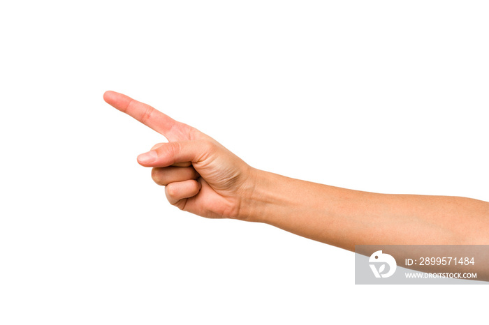 caucasian hands gesturing isolated on a white background