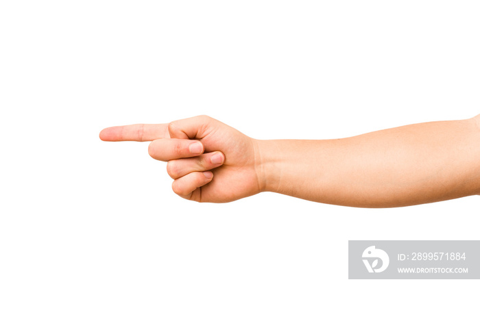 caucasian hands gesturing isolated on a white background