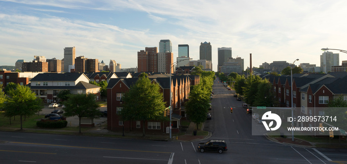 Sunset Downtown City Skyline Birmingham Alabama Carraway Blvd