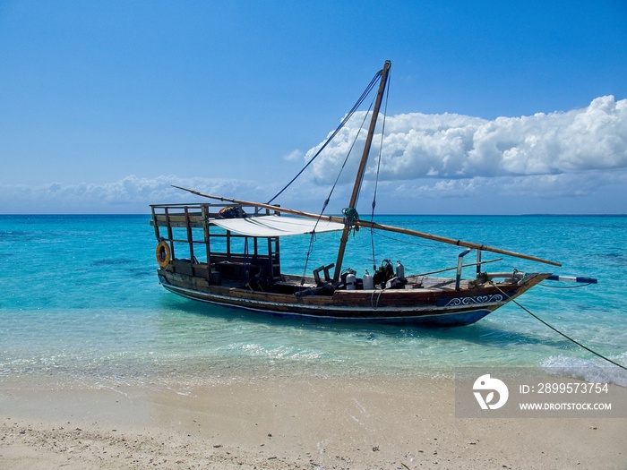 dhow on the beach