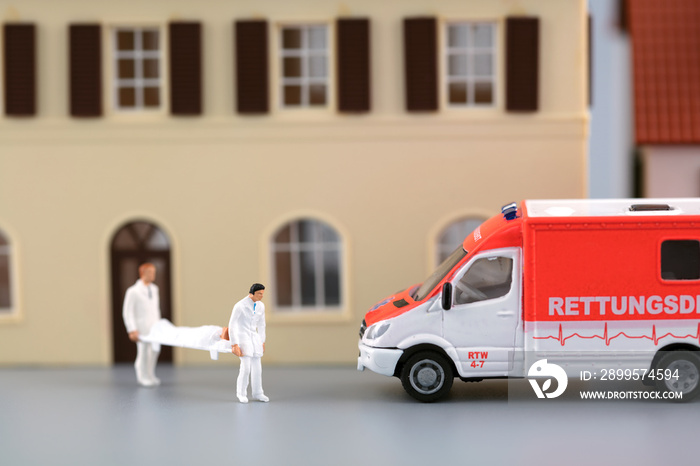 Miniature world ambulance comes to rescue people