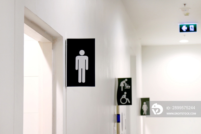 Toilet sign, Indoor bathroom sign