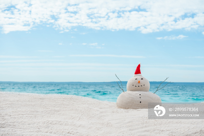 Australian Christmas Sandman on a beautiful white sand beach