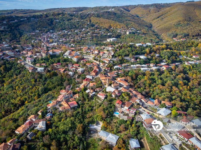 Houses and trees of town