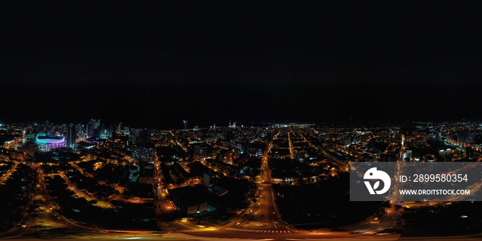 360 night panorama of Batumi, Adjara, Georgia