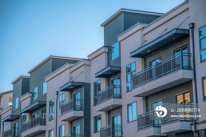 Phoenix, Arizona- Modern apartment building with balconies