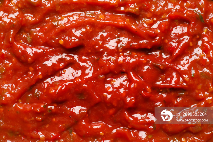 Tasty salsa sauce as background