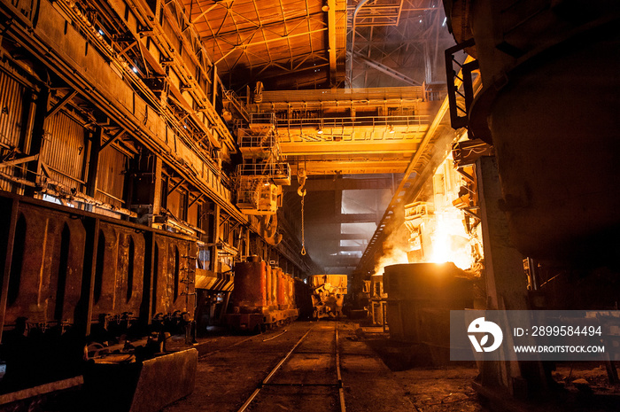 Production process in the steel mill