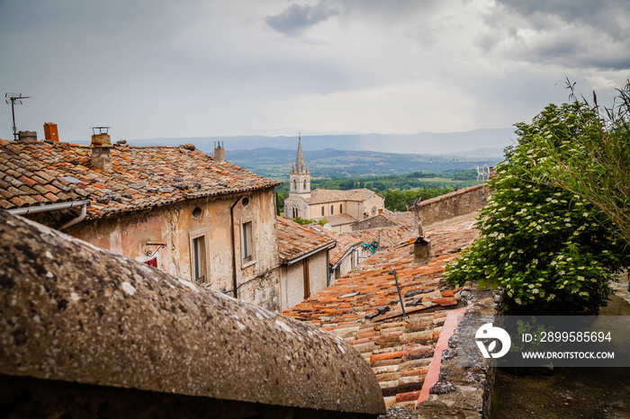 View over the roofs of Bonnieux, a small village in Provence