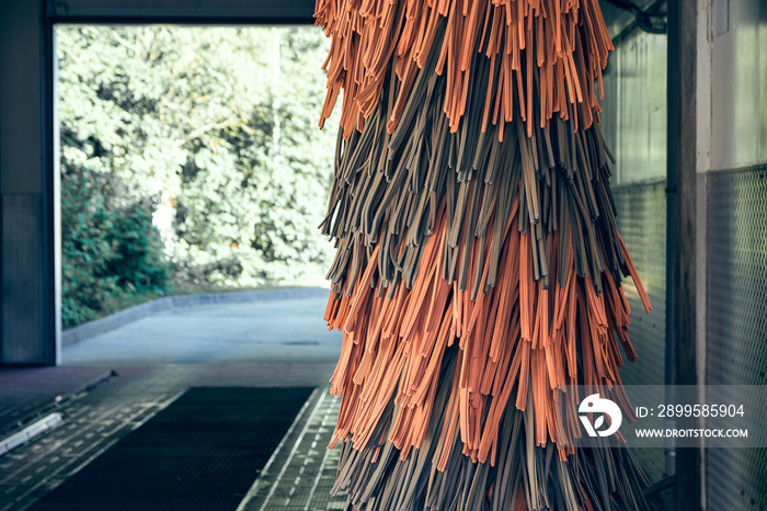 brushes from a car wash