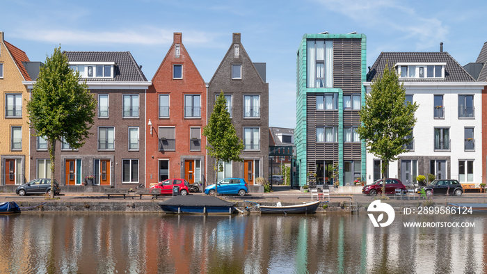 New modern residential buildings in the Vathorst district in Amersfoort.