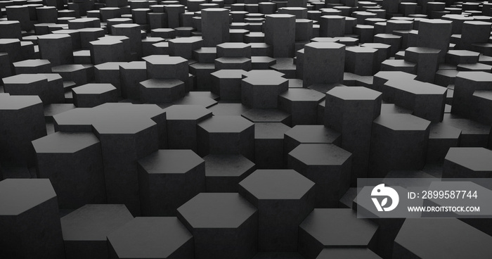 Minimalist background with black hexagonal.