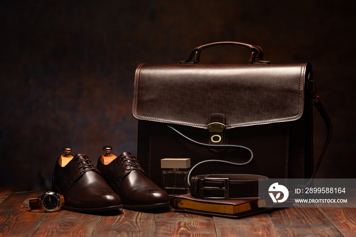 Still life shot of business men’s briefcase