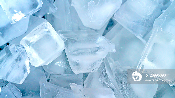 Close up ice cube background