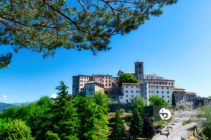 View of The famous Sanctuary of Castelmonte, Italy