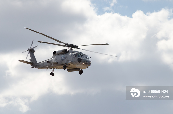 Black hawk uh 60 helicopter rescue team   blue sky