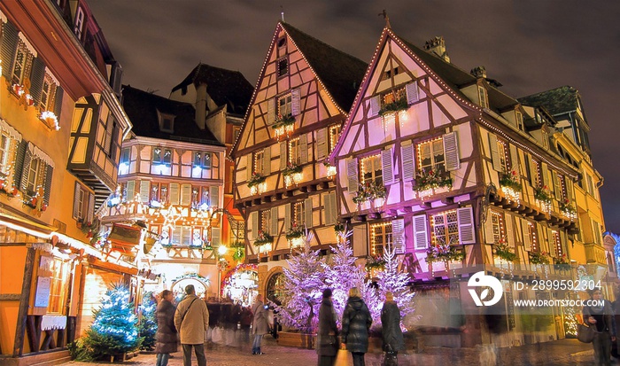 Christmas market in Colmar, Alsace, France