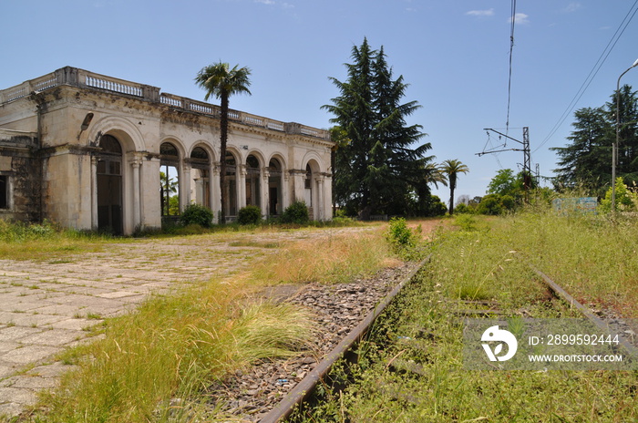 Abandoned train station in Sukhumi, capital of separatist state Abkhazia.