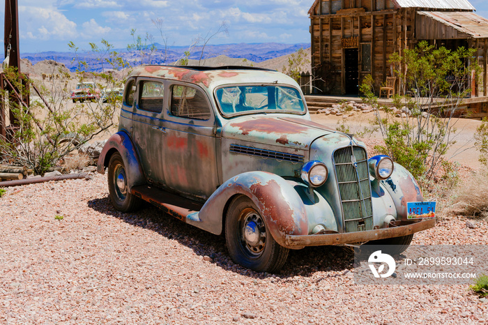 Old vehicles found in a ghost town in Nevada