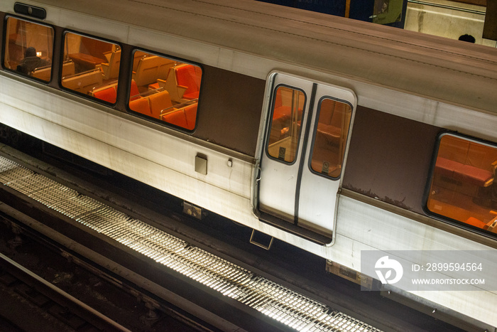 Washington DC Metro Subway Train