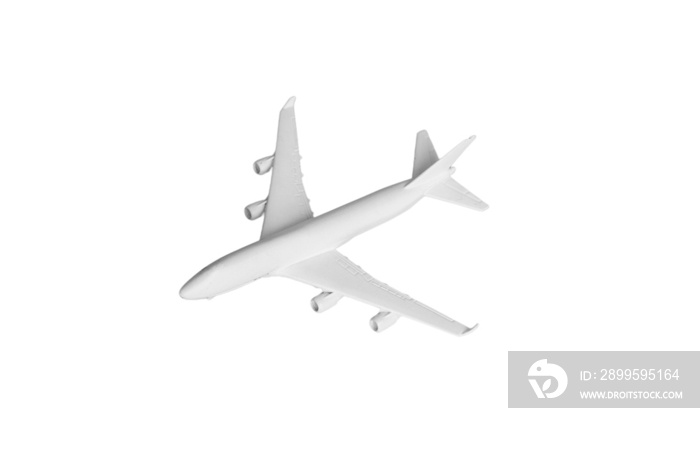 Small airplane isolated on white background