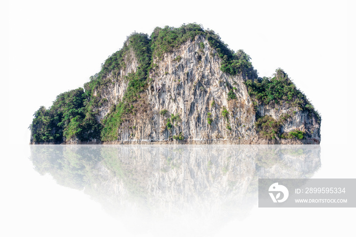 Tropical Natural island,hill,rock mountain isolated on white background