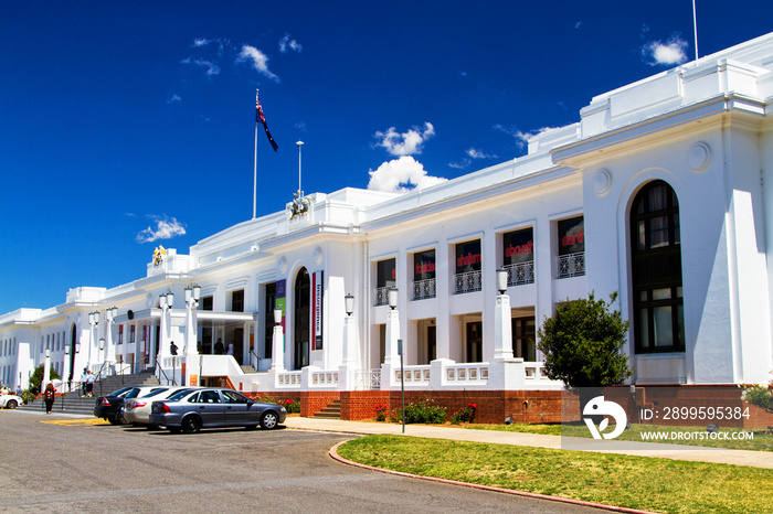 CANBERRA - NOV 20: Old Parliament House view on November 20, 2013 in Canberra, Australia. Old Parliament House was the house of the Parliament of Australia from 1927 to 1988. Designed by John Murdoch.