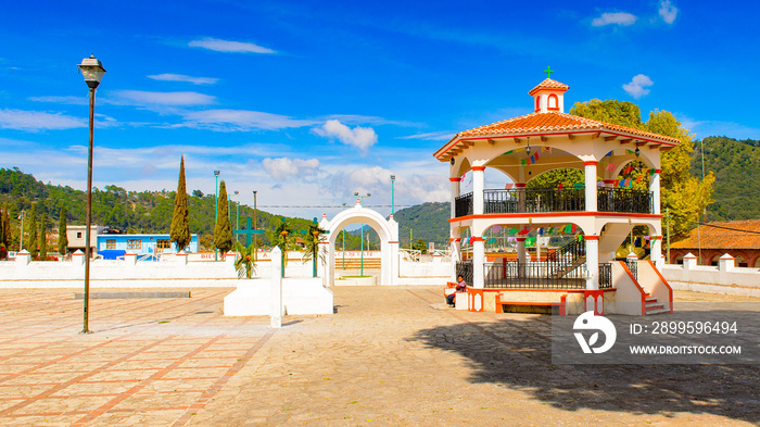 Architecture of Zinacantan, state of Chiapas, Mexico.