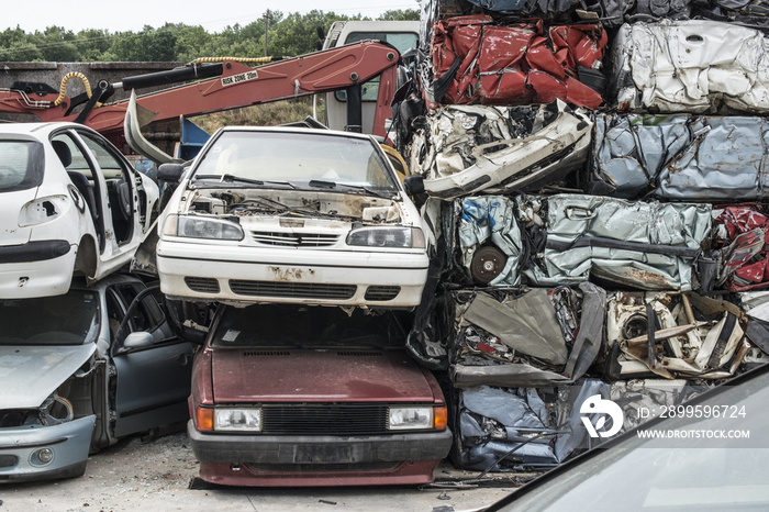 Baled scrap cars