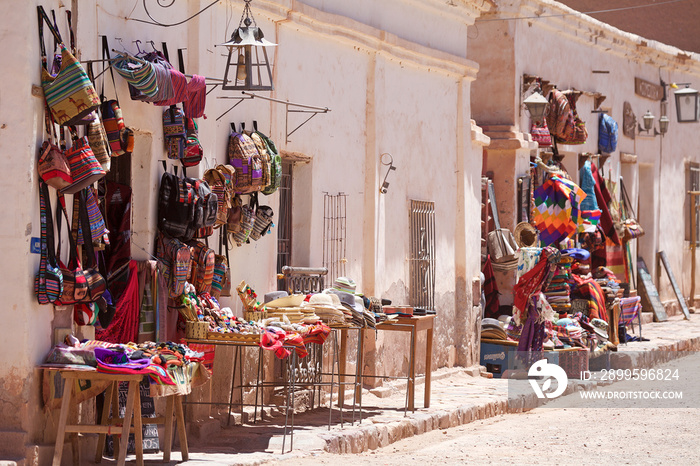 Textile shop in Purmamarca, Jujuy Province, Argentina