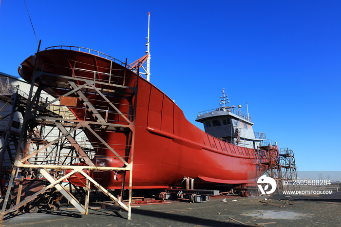 Ships under construction in a shipyard, China