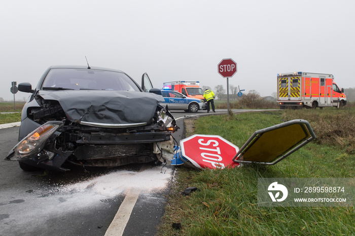 Verkehrsunfall mit Auto