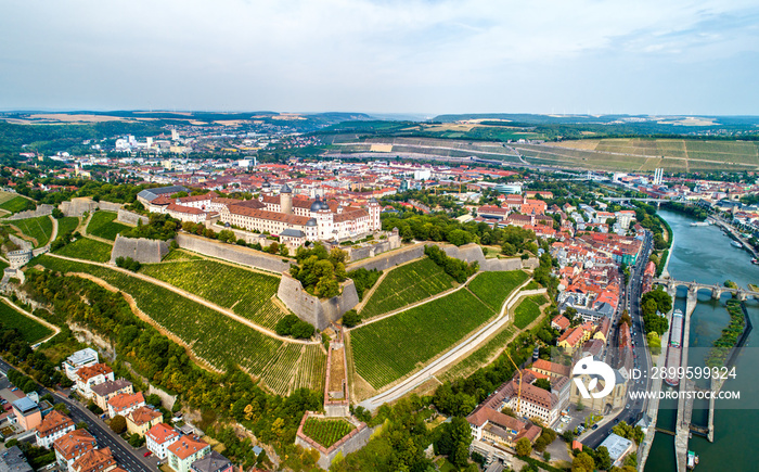 View of Marienberg Fortress in Wurzburg, Germany