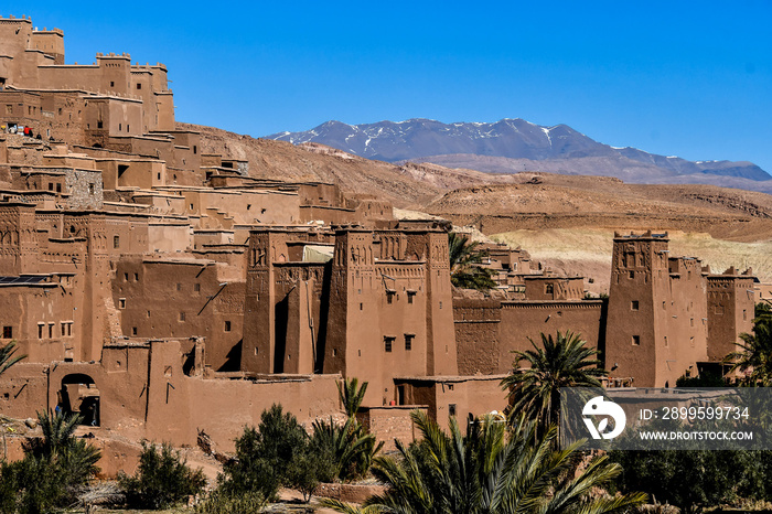 view of old ben haddou town in central Morocco Africa