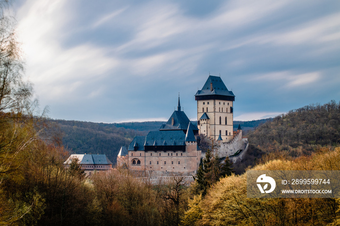 Karlštejn is a medieval royal castle, located in the cadastral area of ​​Budňany in the town of the same name Karlštejn in the district of Beroun, about thirteen kilometers east of Beroun and thirty