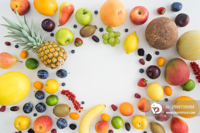 Collection of summer fruits