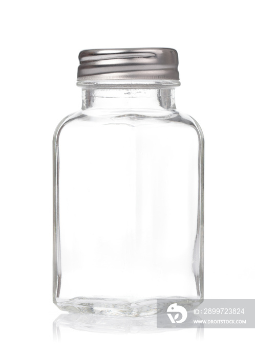 白色背景隔离调味瓶玻璃