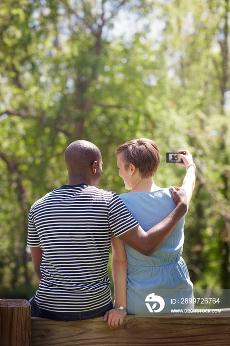 Couple taking selfie