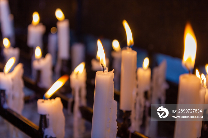 Candles in a church