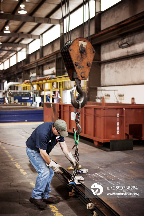 Man working in warehouse