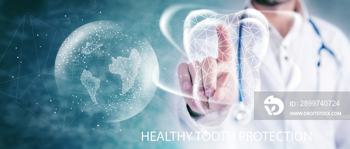 protection of dental disease. medical treatment concept.