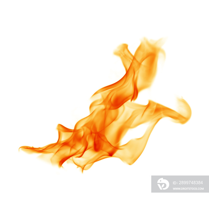 Fire flames white background