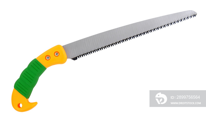 Pruning handsaw isolated on a white background