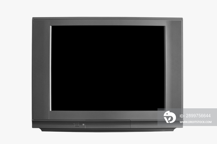 现代空白黑色电视或电视和黑屏显示打开
