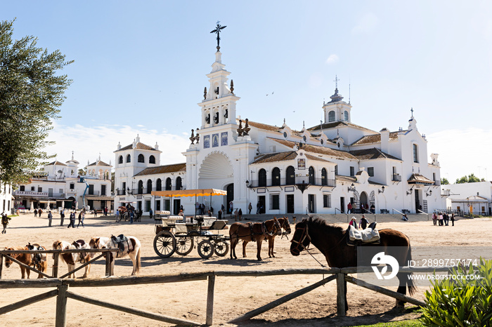 Aldea del Rocío en Huelva, Andalucía.