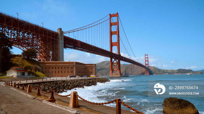 Fort Point San Francisco at Golden Gate Bridge