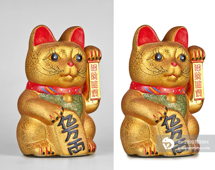 幸运猫，Maneki Neko为财富、金钱和好运挥舞手臂