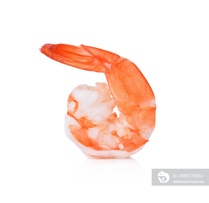 Boiled shrimp isolated on white background